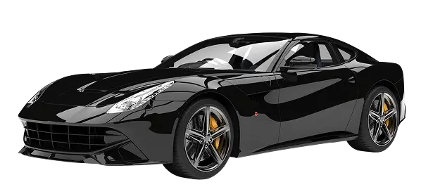 Black luxury sports car